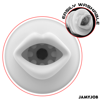 JAMYJOB - MEGABITE AUTOMATIC MOUTH MASTURBATOR 5 SUGE- OG VIBRATIONSFUNKTIONER