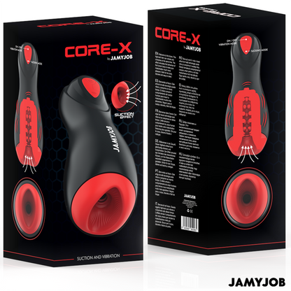 JAMYJOB - CORE-X AUTOMATISK MASTURBATOR 5 SUGE- OG VIBRATIONSFUNKTIONER