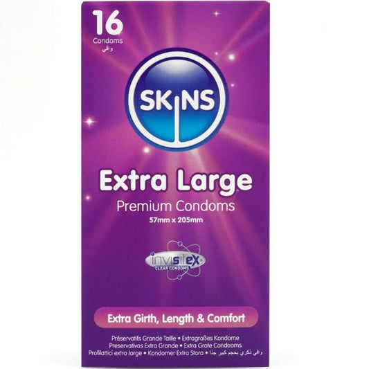 SKINS - EXTRA LARGE PREMIUM CONDOMS PACK 16