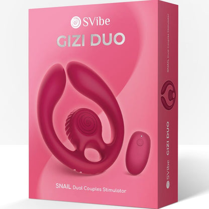 SNAIL VIBE - GIZI DUO COUPLES STIMULATOR REMOTE CONTROL BURGUNDY