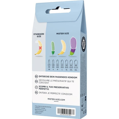 MISTER SIZE - TEST SET 3 DIFFERENT SIZED CONDOMS + MEASURING TAPE