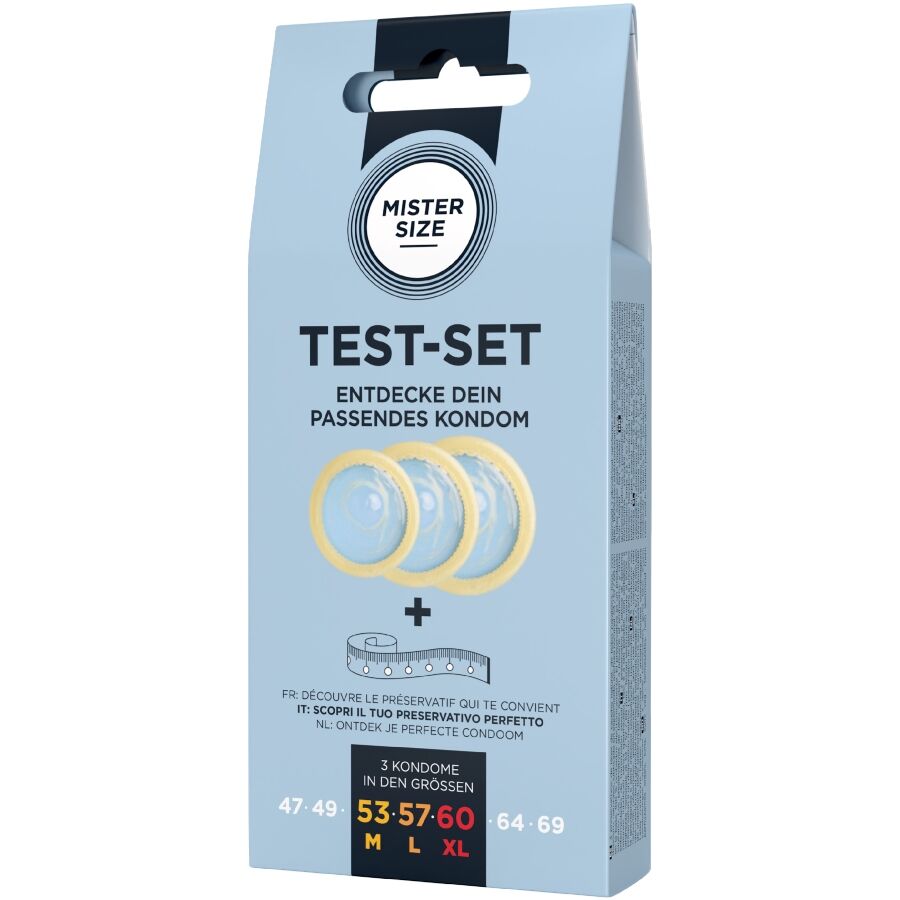 MISTER SIZE - TEST SET 3 DIFFERENT SIZED CONDOMS + MEASURING TAPE