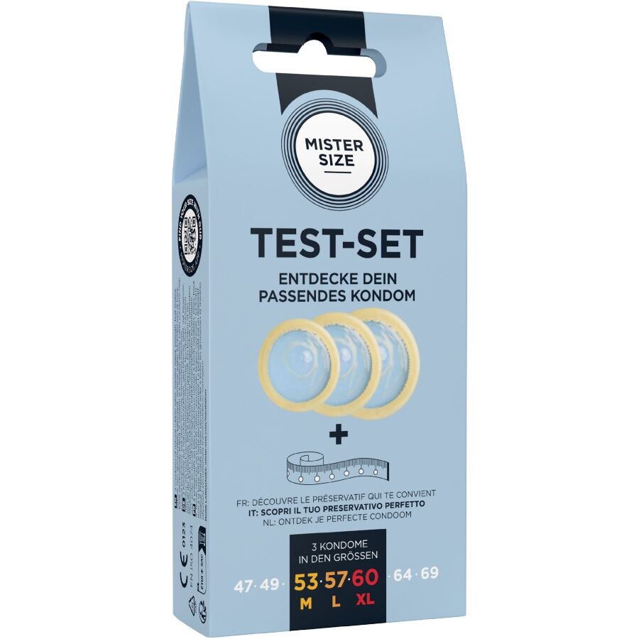MISTER SIZE - TEST SET 3 DIFFERENT SIZED CONDOMS + MEASURING TAPE