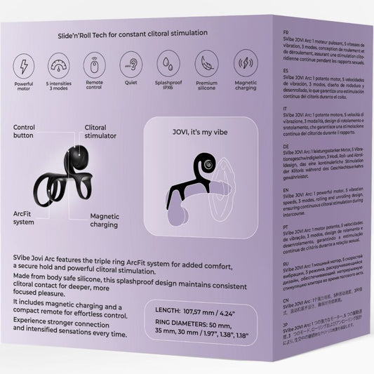 SNAIL VIBE - JOVI ARC COUPLE RING REMOTE CONTROL BLACK