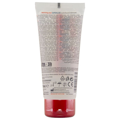 HOT - ANAL SUPERGLIDE WARMING LIQUID PLEASURE WATERBASED LUBRICANT 100 ML