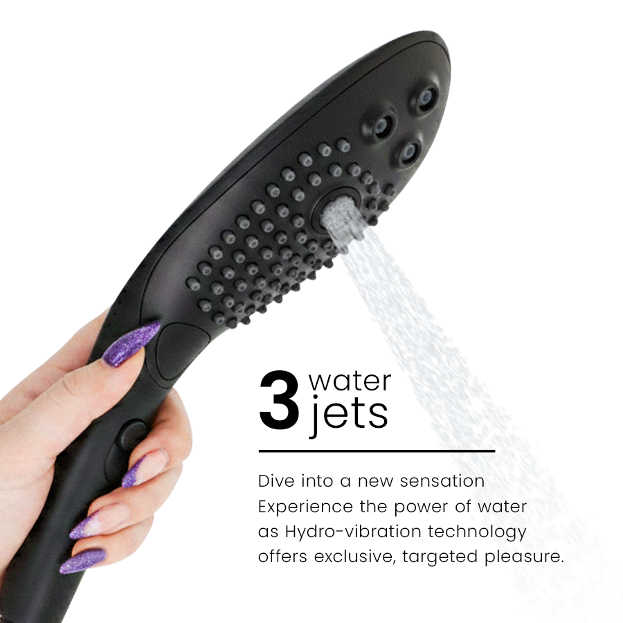 WOMANIZER - WAVE CLITORAL STIMULATING SHOWER HEAD BLACK