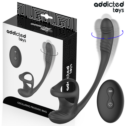 ADDICTED TOYS - ANAL PLUG WITH VIBRATION AND 360º WAVING AND TESTICLE STIMULATOR