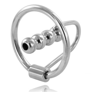 METAL HÅRD - GLANDRING MED URETHRAL PLUG 28MM