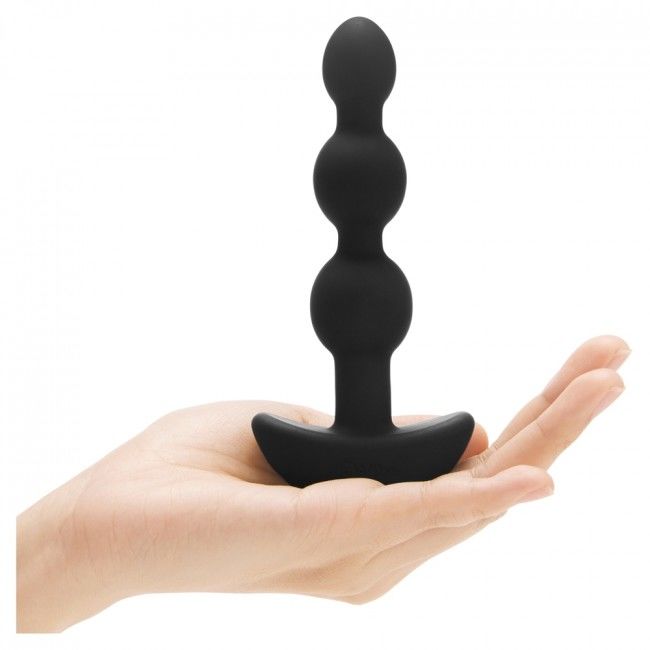 B-VIBE - TRIPLET ANAL FJERNBETJENING PERLER SORT