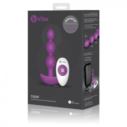 B-VIBE - TRIPLET ANAL FJERNBETJENING PERLER PINK