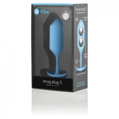 B-VIBE - Plug anal Snug 3 Bleu ciel