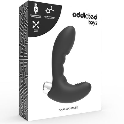 AFHANDIGT LEGETØJ - PROSTATIVIBRATOR GENOPLADELIG MODEL 4 - SORT