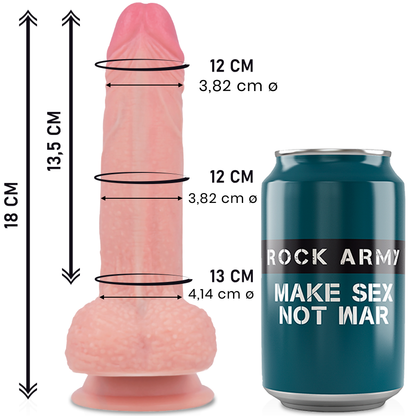 ROCKARMY - FLYDENDE SILIKONE PREMIUM MUSTANG REALISTISK 18 CM -O- 4,14 CM
