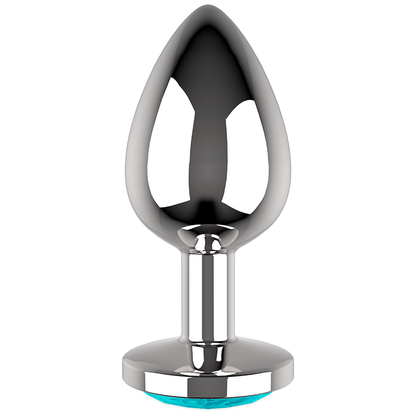 COQUETTE CHIC DESIRE - PLUG ANAL METAL COULEUR BLEU TAILLE L 4 X 9 CM