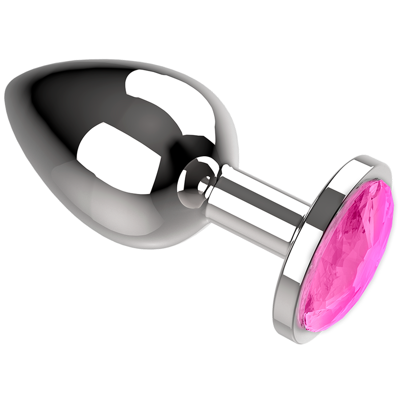 COQUETTE CHIC DESIRE - PLUG ANAL MÉTAL COULEUR ROSE TAILLE L 4 X 9 CM