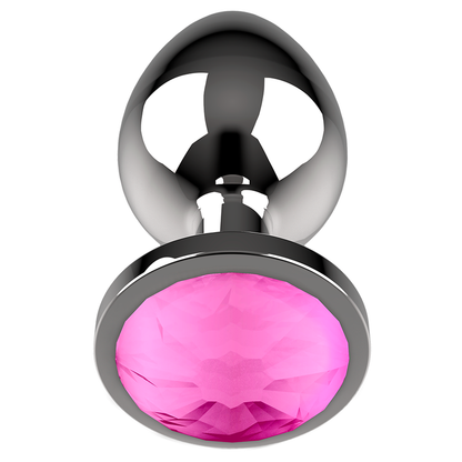 COQUETTE CHIC DESIRE - PLUG ANAL MÉTAL COULEUR ROSE TAILLE L 4 X 9 CM