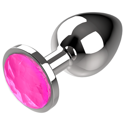 COQUETTE CHIC DESIRE - PLUG ANAL MÉTAL COULEUR ROSE TAILLE L 4 X 9 CM