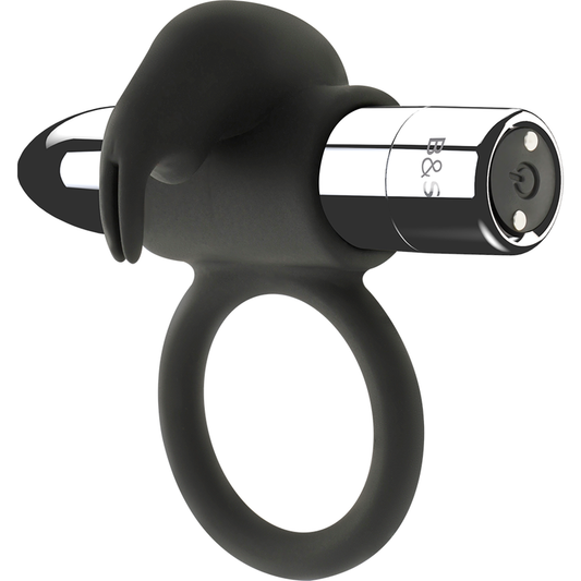 SORT&amp;SØLV - BURTON GENOPLADELIG RING 10 VIBRATIONSFUNKTIONER