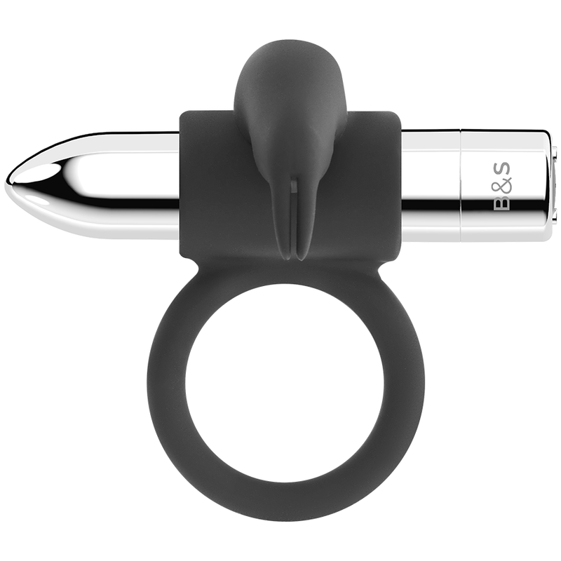 BLACK&amp;SILVER - BAGUE RECHARGEABLE BURTON 10 MODES DE VIBRATION