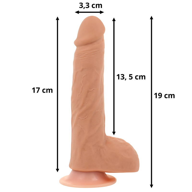 OHMAMA - DILDO HAUT ET BAS AVEC FONCTION CHAUFFANTE ET TÉLÉCOMMANDE