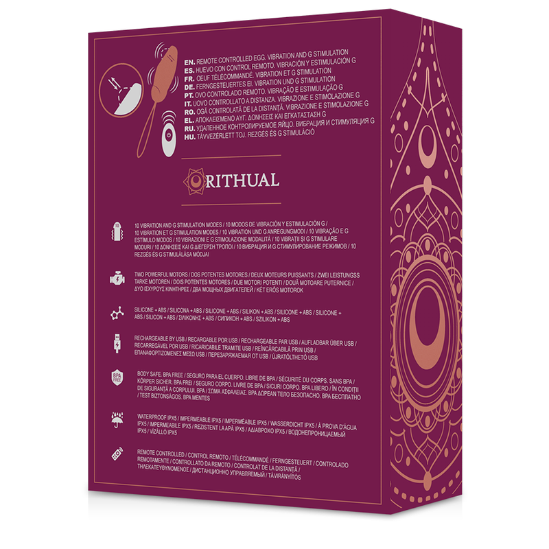 RITHUAL - ŒUF PRIYA TÉLÉCOMMANDÉ POINT G + VIBRATION