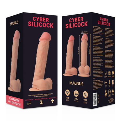 CYBER SILICOCK - ULTRA REALISTISK BLØD FLYDENDE SILIKONE DONG 20,5 CM -O- 4,1 CM