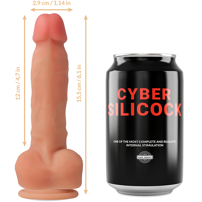 CYBER SILICOCK - STRAP-ON ANSEL MED 3 RINGE GRATIS 15,5 CM -O- 2,9 CM