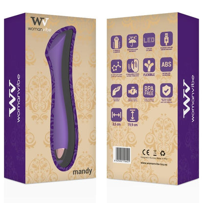 WOMANVIBE - VIBRATEUR RECHARGEABLE EN SILICONE MANDY « K » POINT