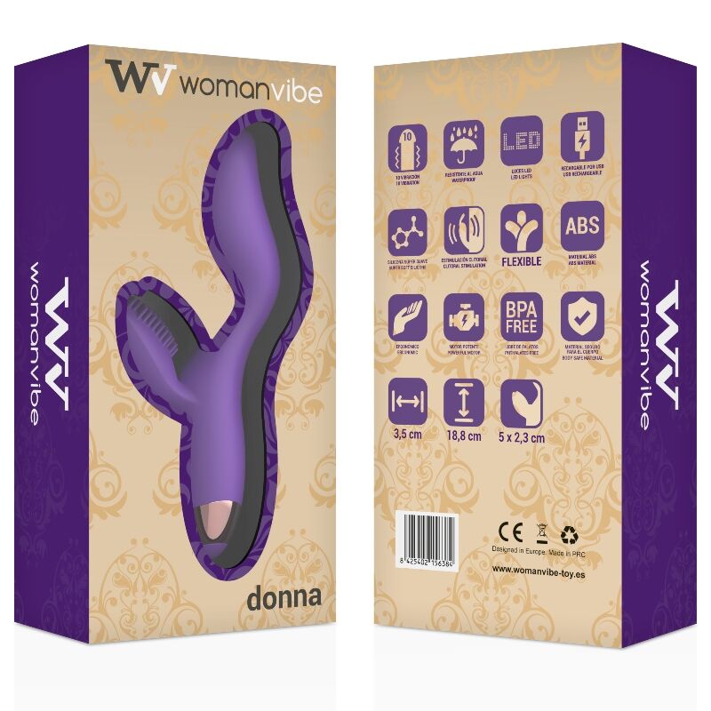WOMANVIBE - DONNA GENOPLADELIG SILIKONEVIBRATOR