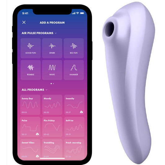 TILFREDSHEDENDE - DUAL PLEASURE LUFTPULSVIBRATOR MAUVE
