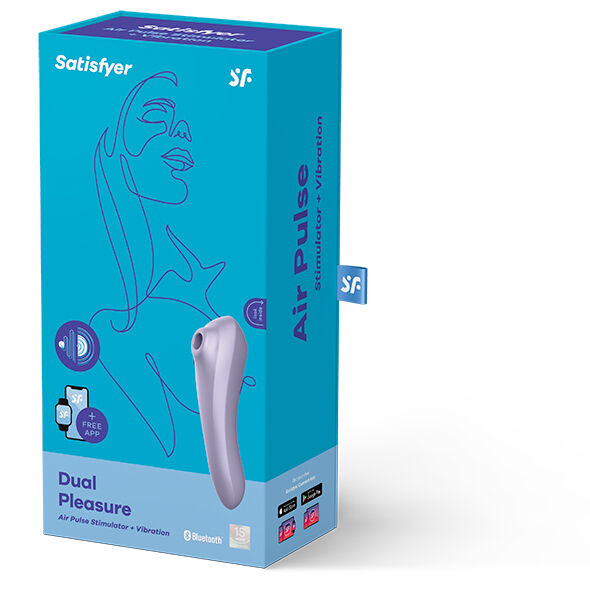 TILFREDSHEDENDE - DUAL PLEASURE LUFTPULSVIBRATOR MAUVE